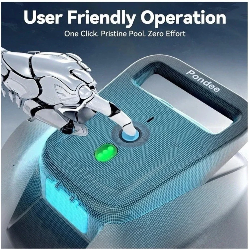 Poundee X1 Robotic‎ Pool Vacuum Cordless Pool Cleaner With 120mins No Charger